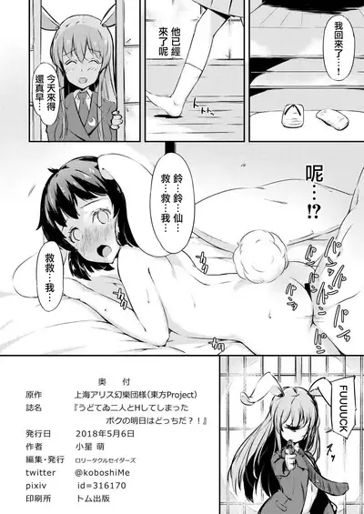 UdoTewi Futari to H Shite Shimatta Boku no Ashita wa Docchi da?!